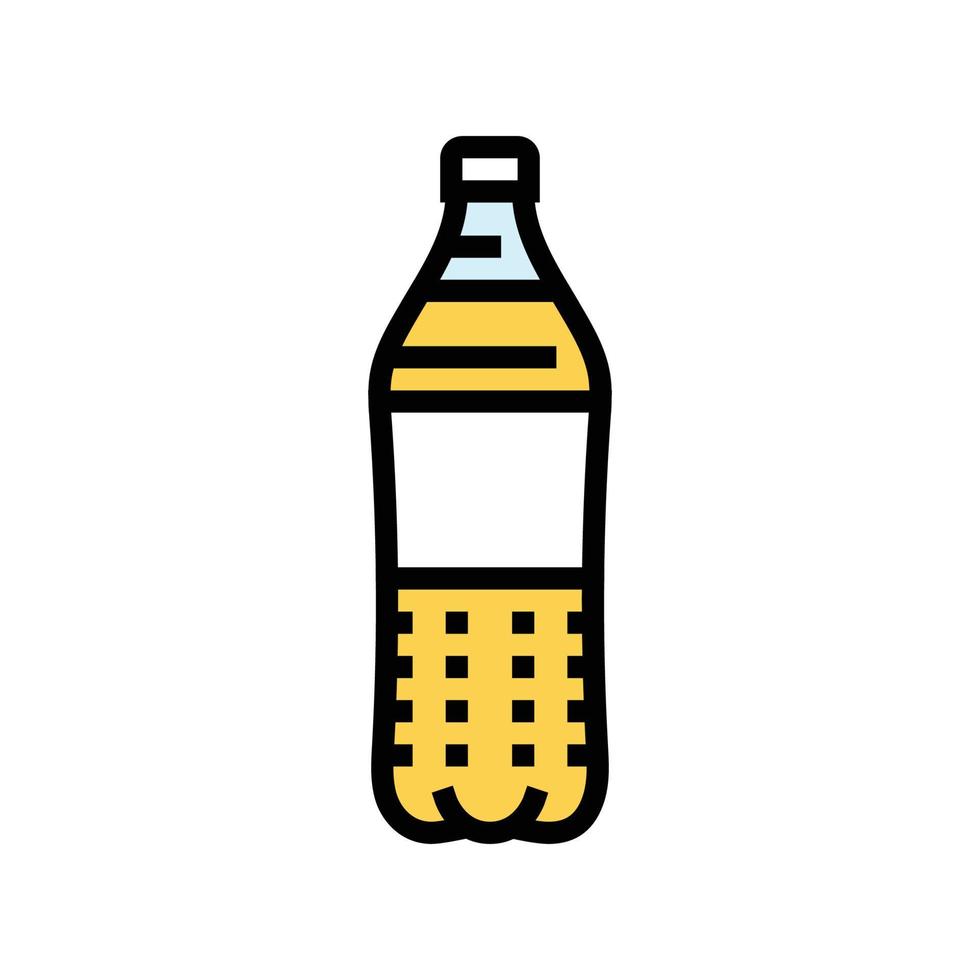 soda plast flaska Färg ikon vektor illustration