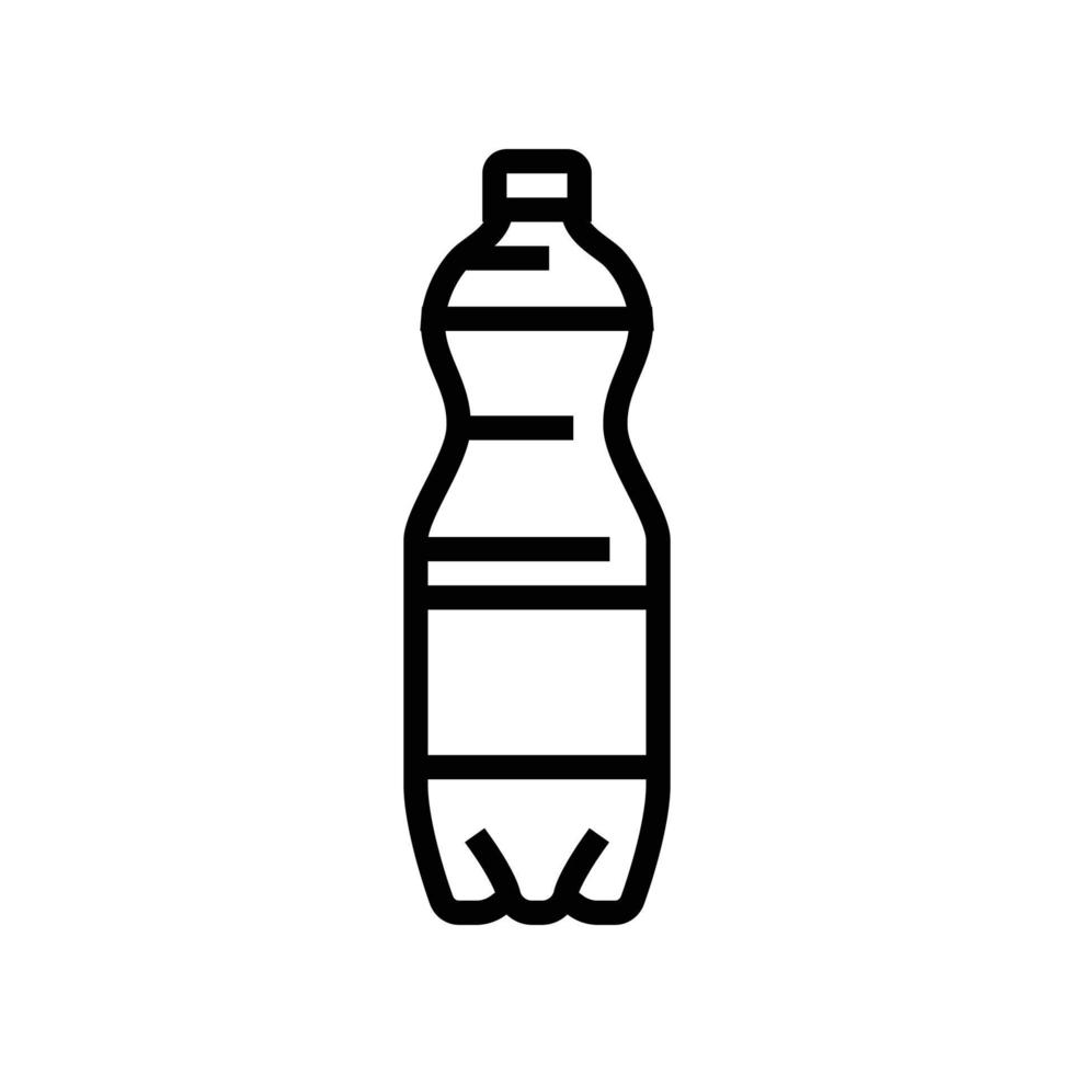 trinken Limonade Plastik Flasche Linie Symbol Vektor Illustration