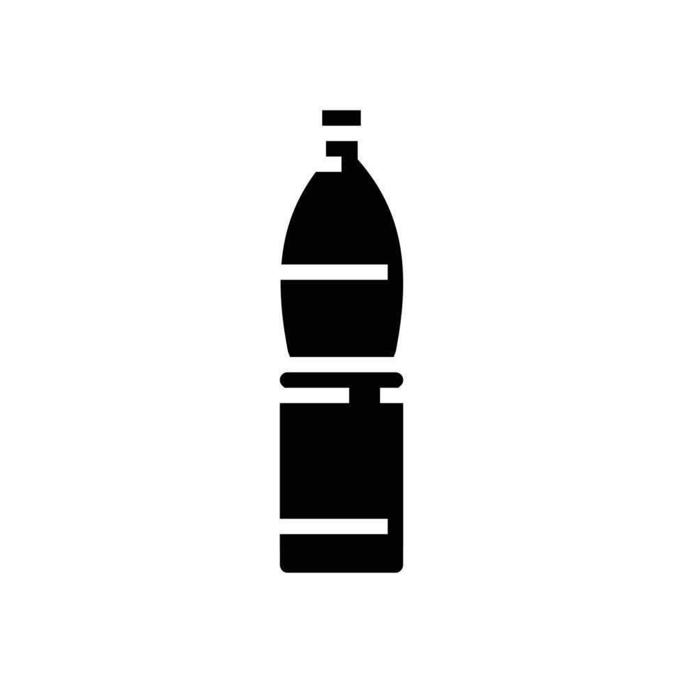 trinken Wasser Plastik Flasche Glyphe Symbol Vektor Illustration