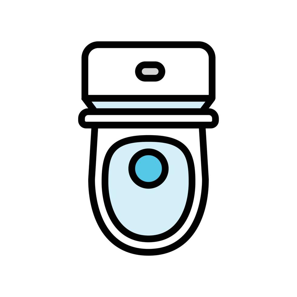 Toilette oben Aussicht Farbe Symbol Vektor Illustration