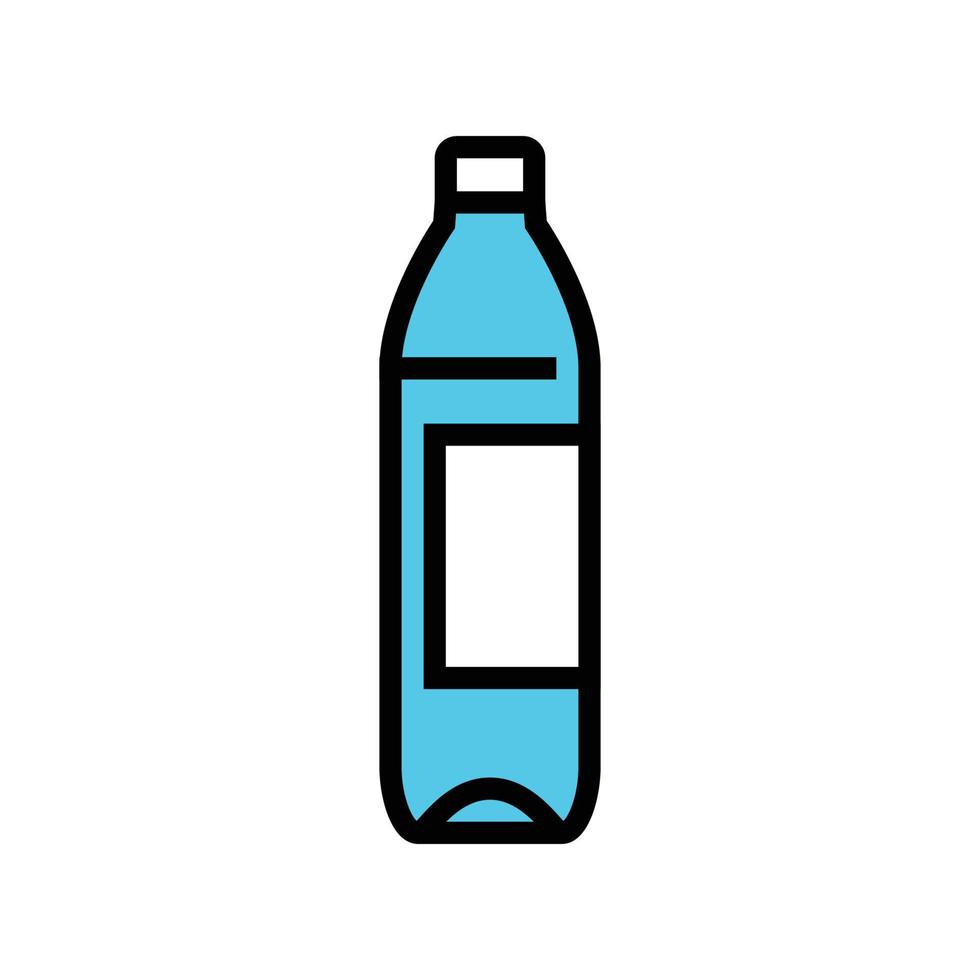 Wasser Plastikflasche Farbsymbol Vektor Illustration