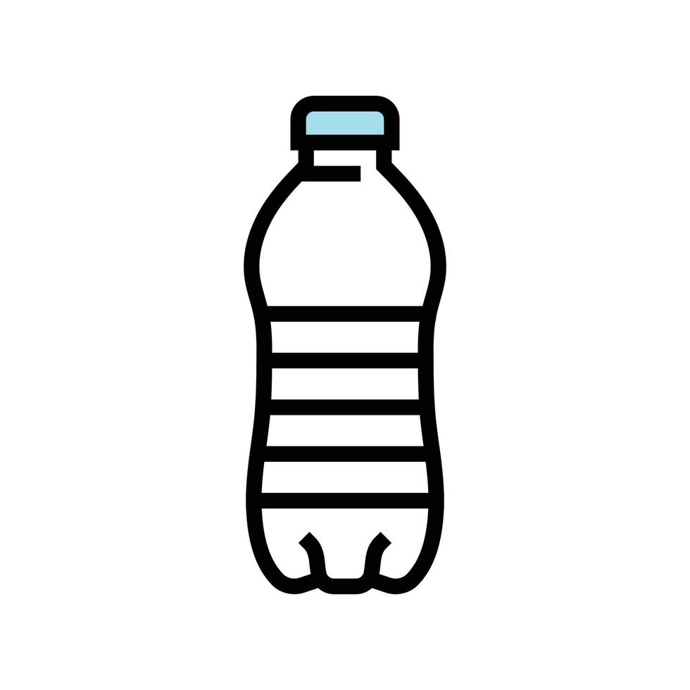 Mineral Wasser Plastik Flasche Farbe Symbol Vektor Illustration