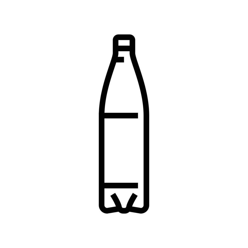 Container Wasser Plastik Flasche Linie Symbol Vektor Illustration