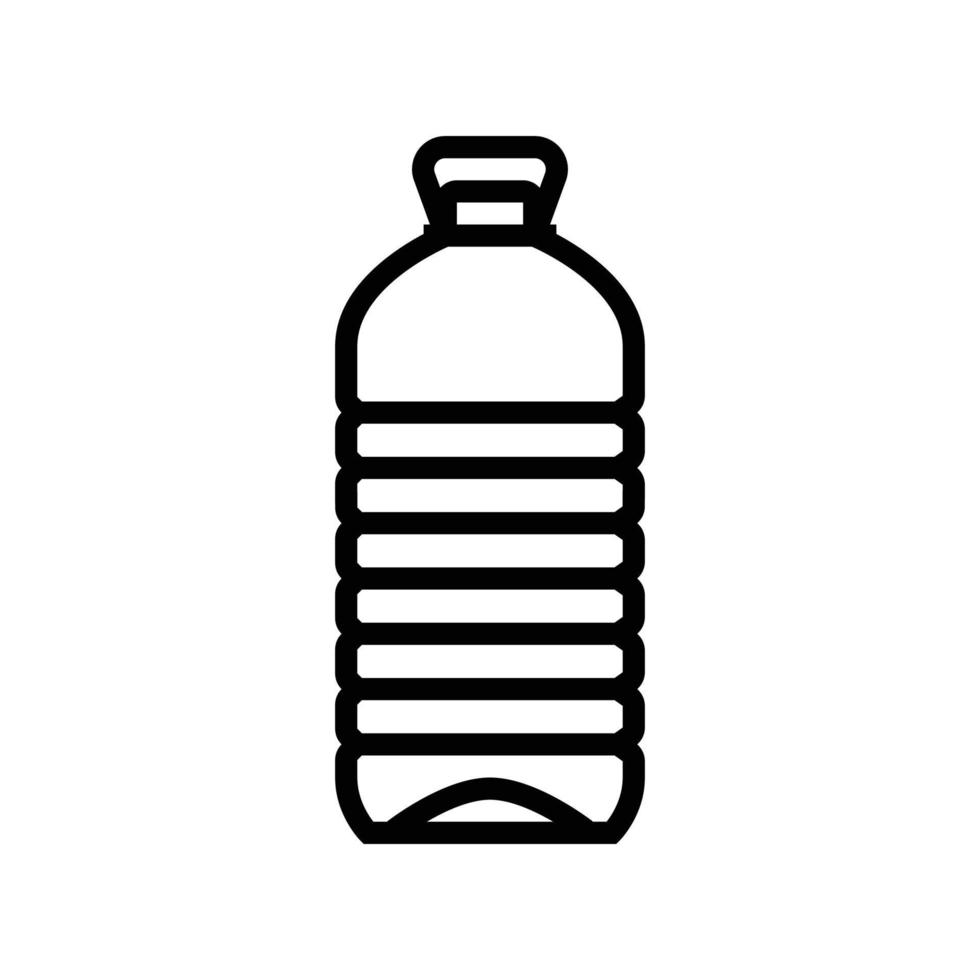 Ökologie Wasser Plastik Flasche Linie Symbol Vektor Illustration