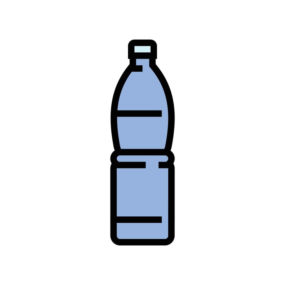 trinken Wasser Plastik Flasche Farbe Symbol Vektor Illustration
