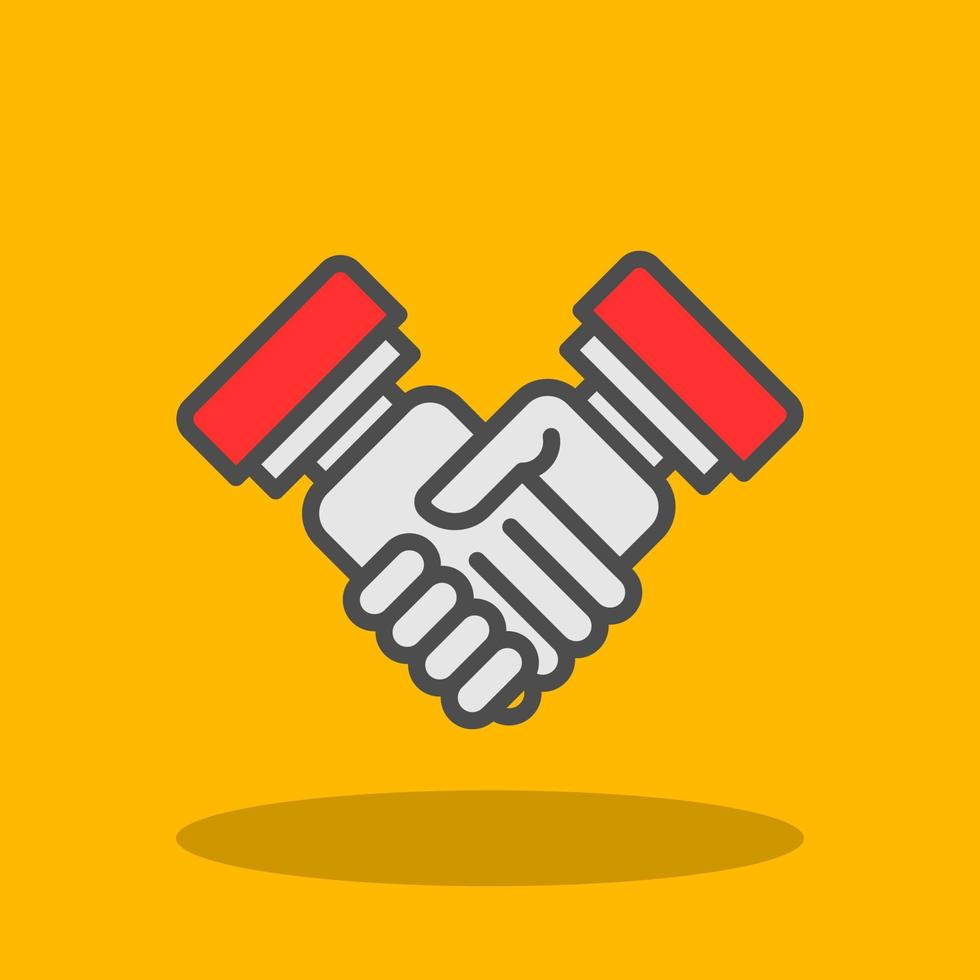 Handshake-Vektor-Icon-Design vektor