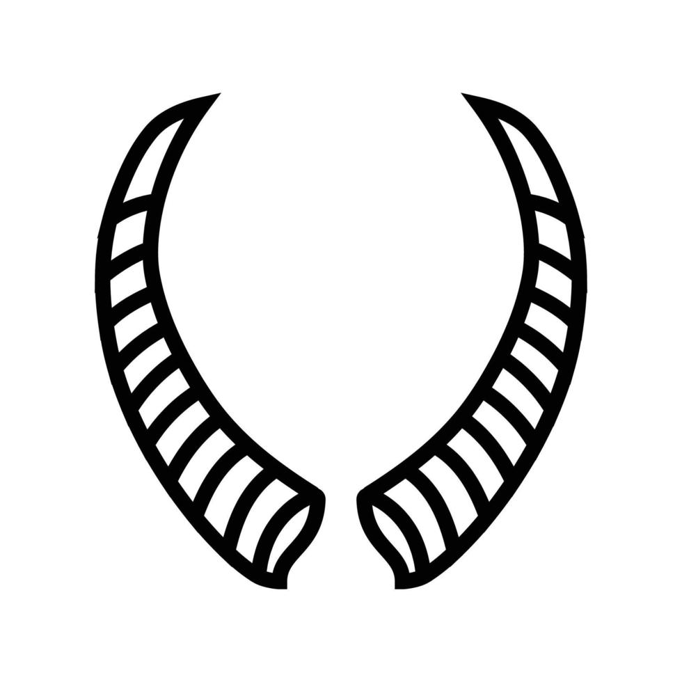 Ziege Horn Tier Linie Symbol Vektor Illustration