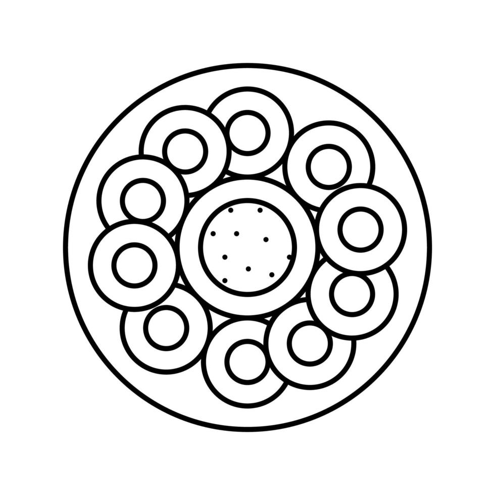 ring geschnittene zwiebellinie symbol vektorillustration vektor