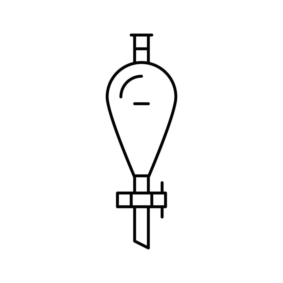 separator tratt kemisk glas labb linje ikon vektor illustration