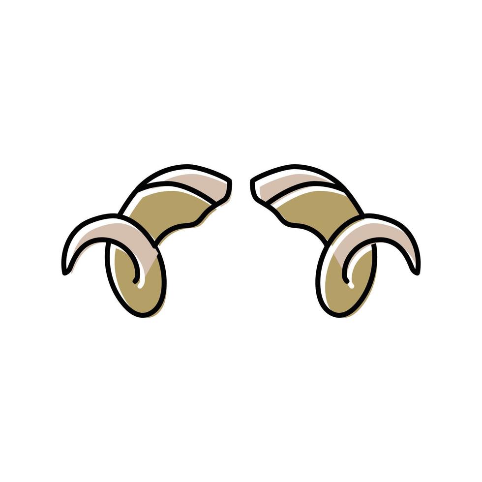 RAM Horn Tier Farbe Symbol Vektor Illustration