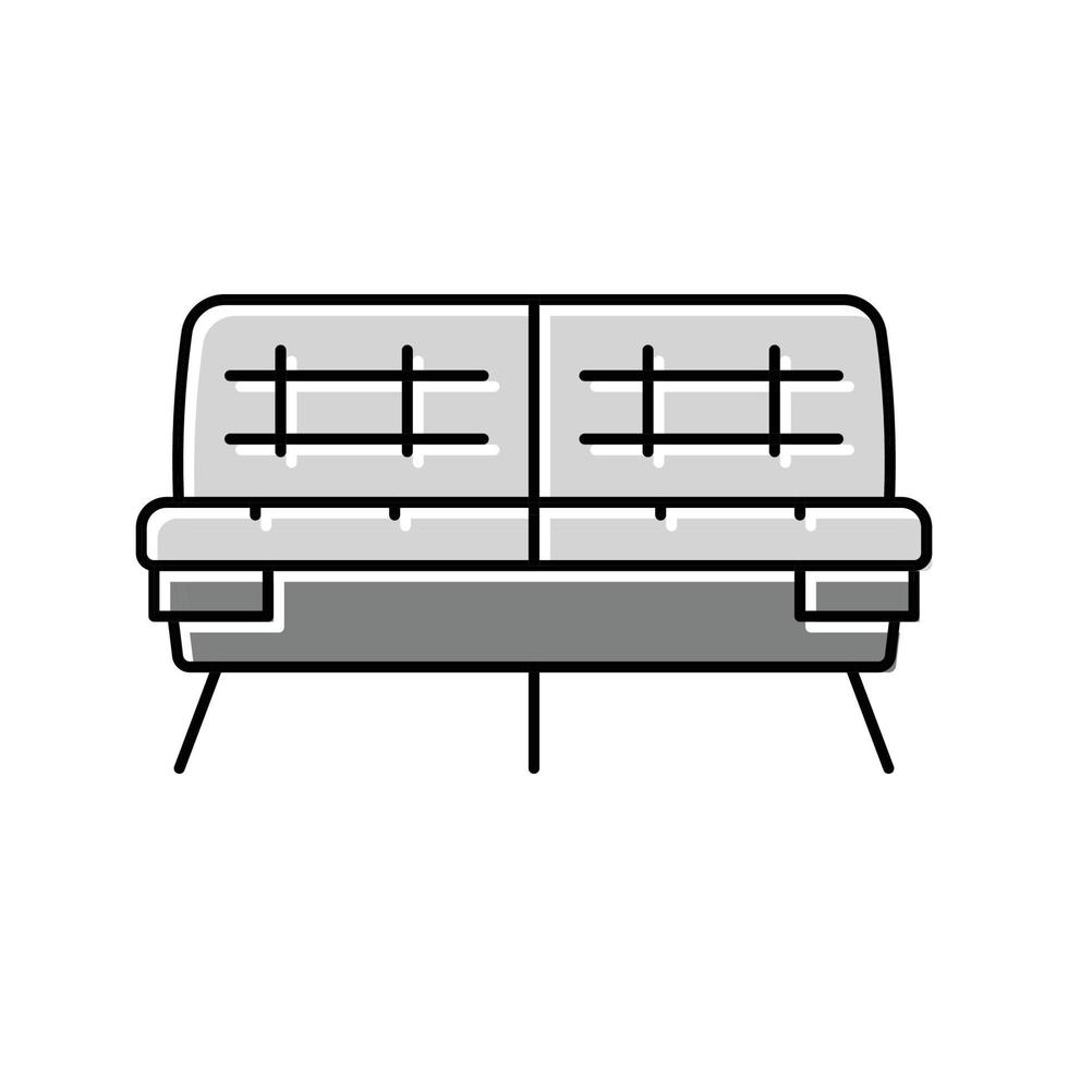 soffa levande rum Färg ikon vektor illustration