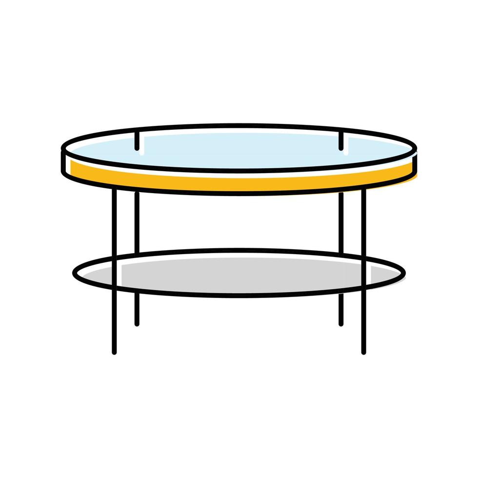 tabell levande rum Färg ikon vektor illustration