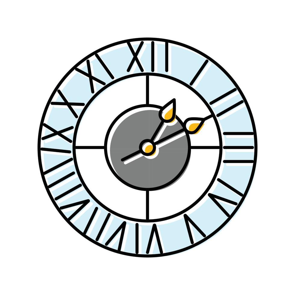 Uhr Leben Zimmer Farbe Symbol Vektor Illustration