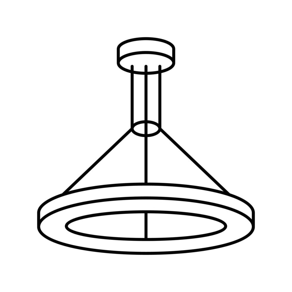 Tabelle Leben Zimmer Linie Symbol Vektor Illustration