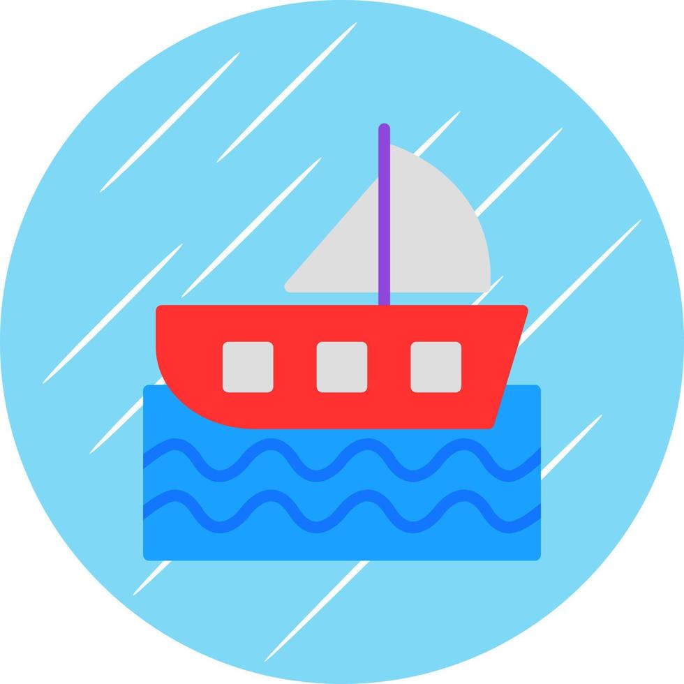 Segelboot-Vektor-Icon-Design vektor