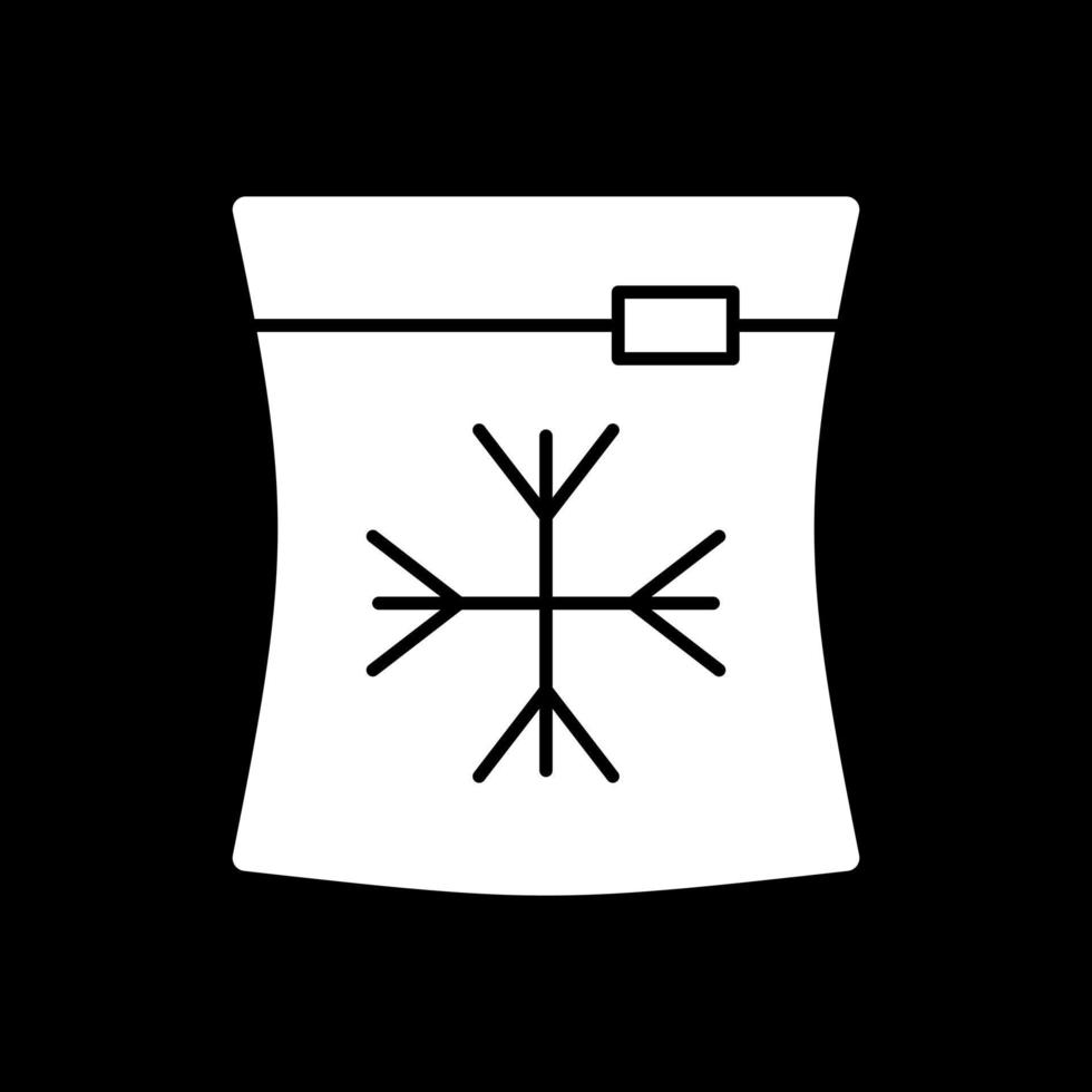 Eisbeutel-Vektor-Icon-Design vektor