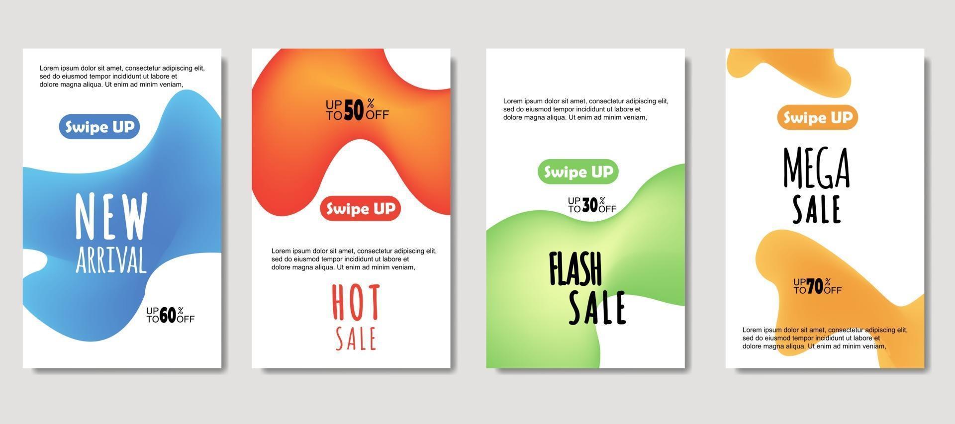 dynamische abstrakte flüssige mobile zum Verkauf Banner. Verkauf Banner Vorlage Design, Mega Sale Sonderangebot Set. Design für Flyer, Geschenkkarte, Poster an der Wand, Deckbuch, Banner, Social Media vektor