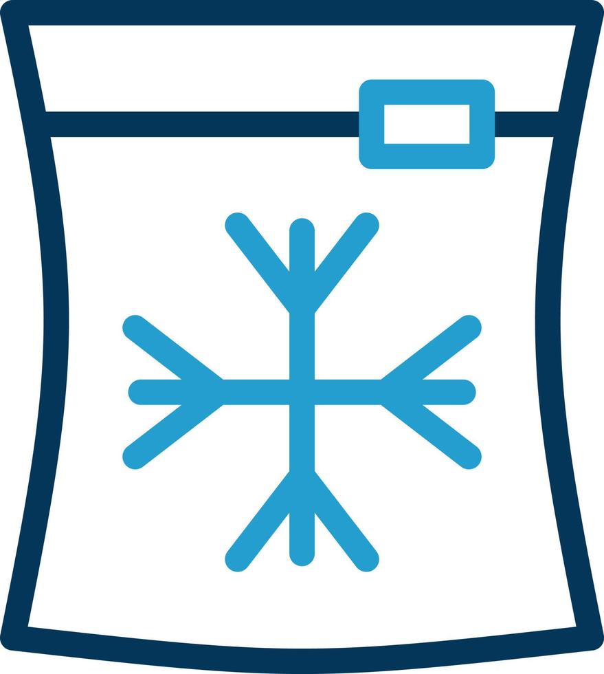 Eisbeutel-Vektor-Icon-Design vektor