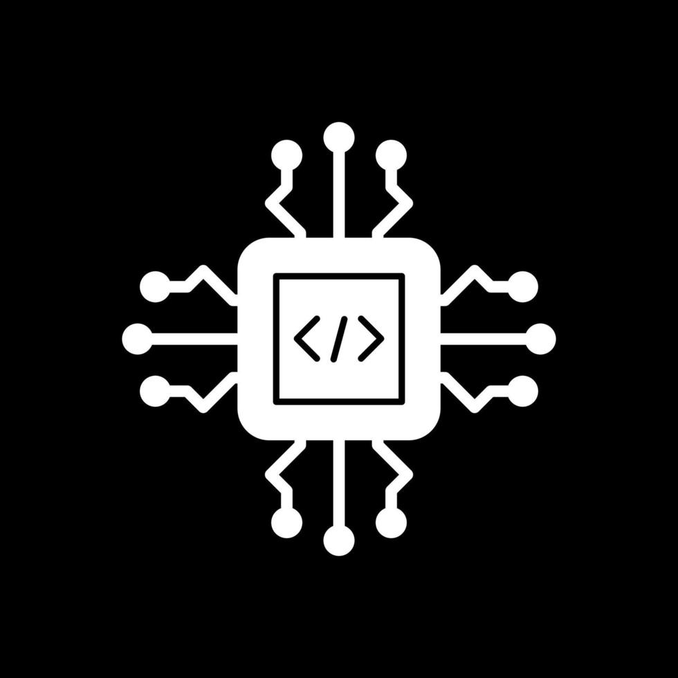 Code-Prozessor-Vektor-Icon-Design vektor