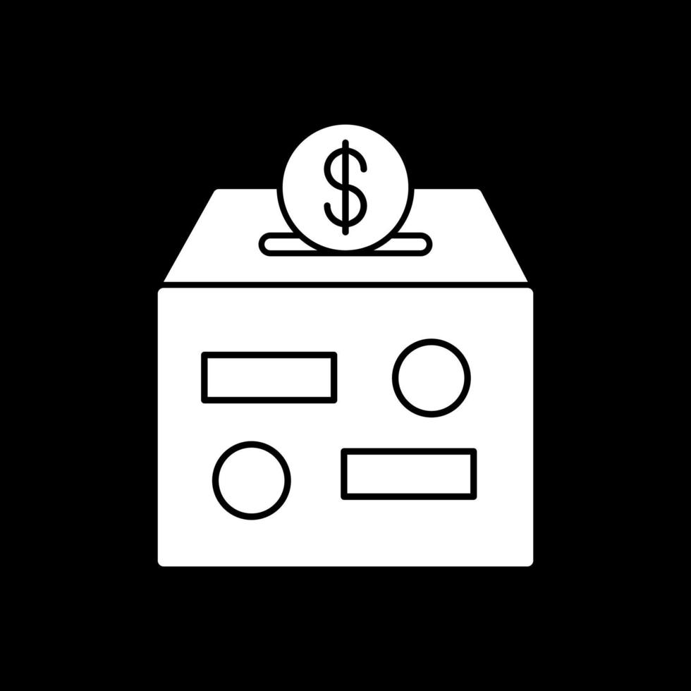 Spendenbox-Vektor-Icon-Design vektor