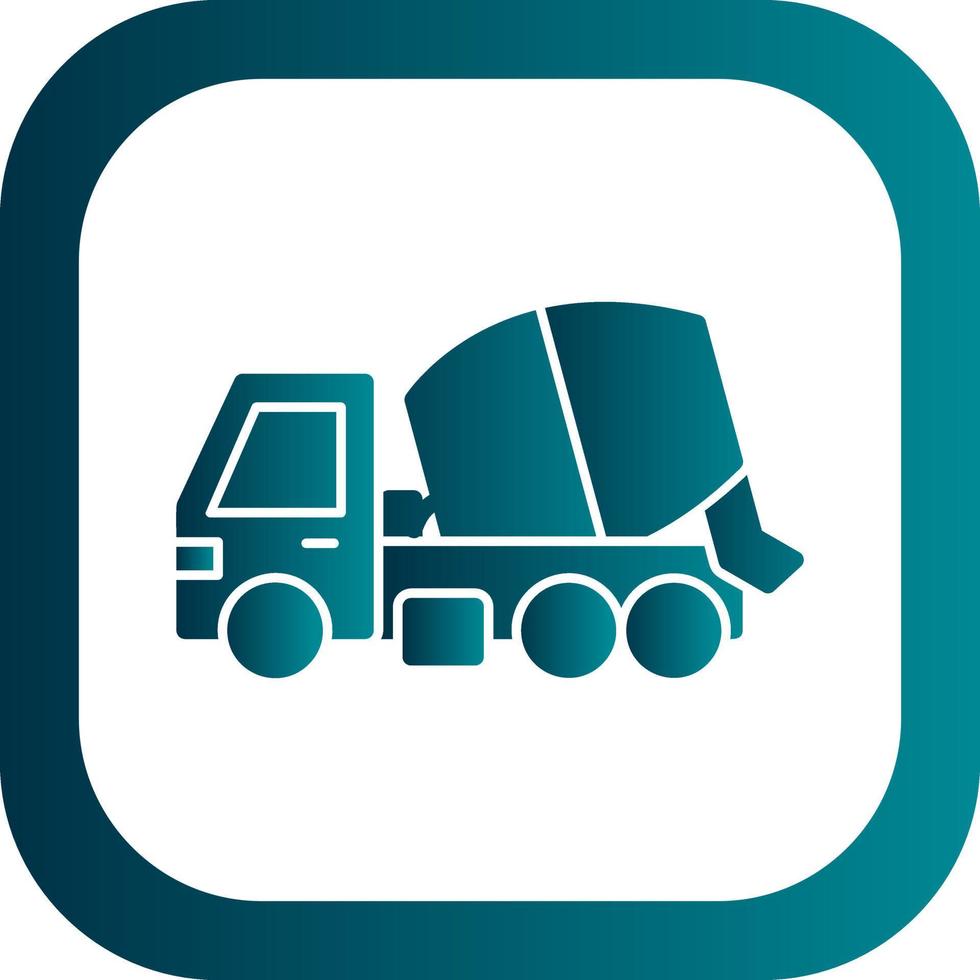 Mischer-LKW-Vektor-Icon-Design vektor