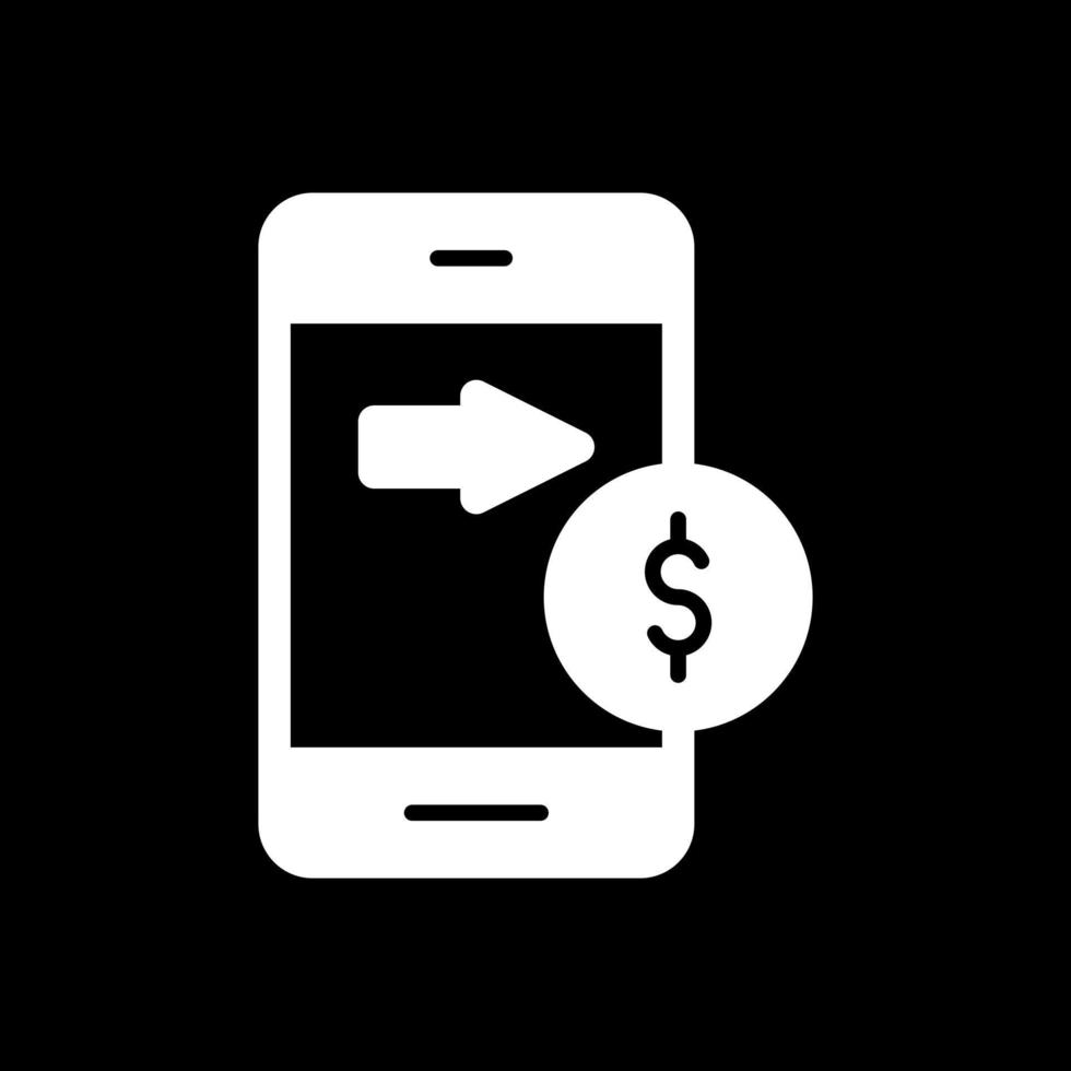 Senden Sie Geld mobiles Vektor-Icon-Design vektor