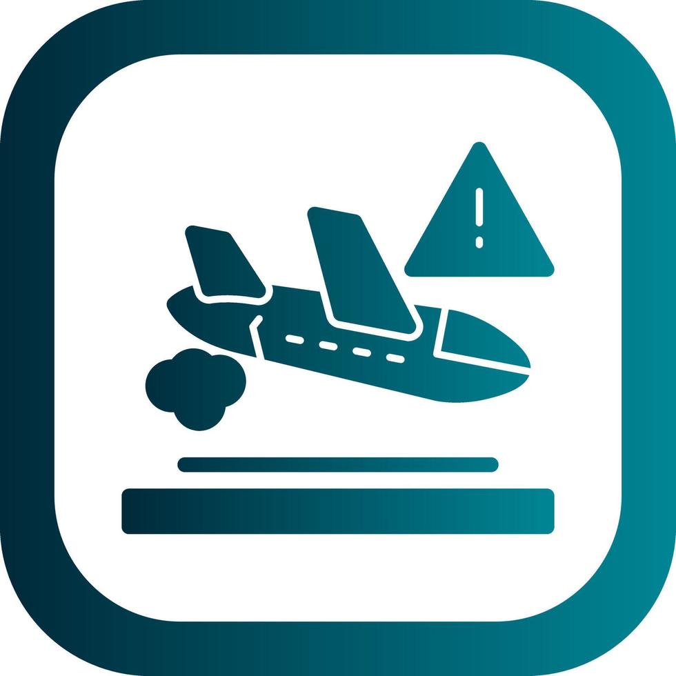 Flugzeugunfall-Vektor-Icon-Design vektor