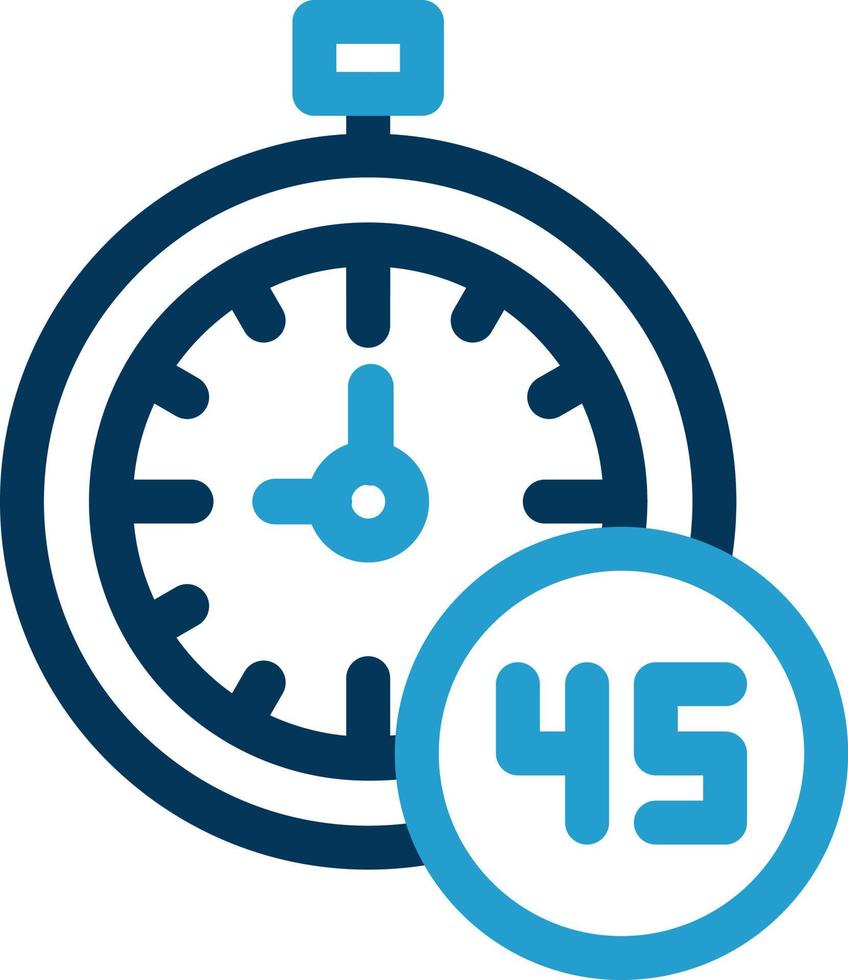 45 Minuten Vektor-Icon-Design vektor