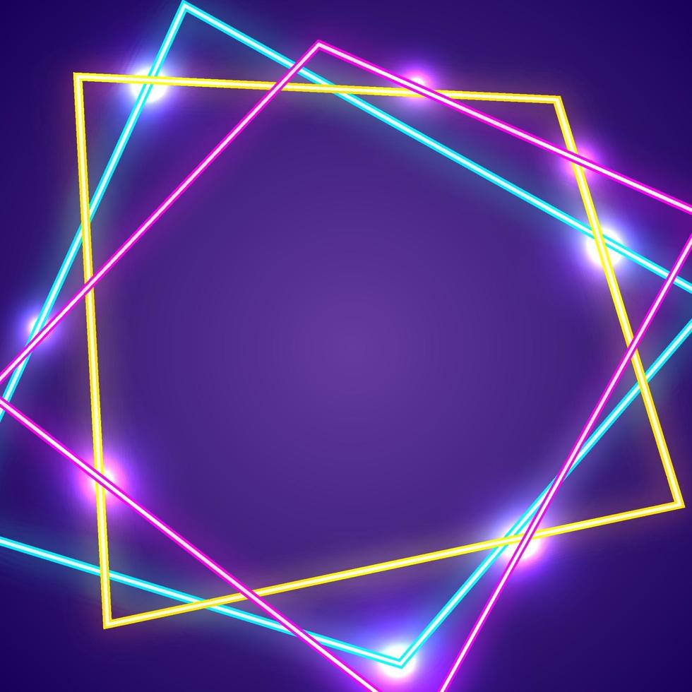 abstraktes modernes Neon mit lila Hintergrund vektor