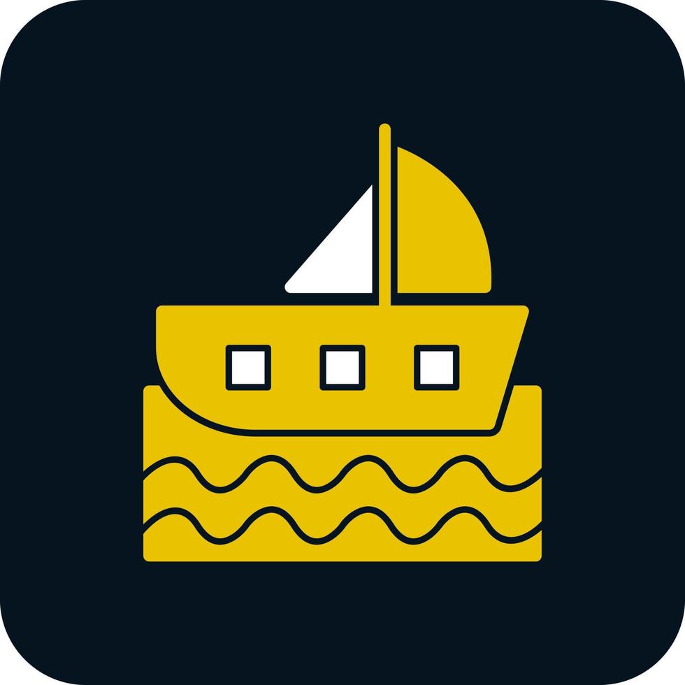 Segelboot-Vektor-Icon-Design vektor