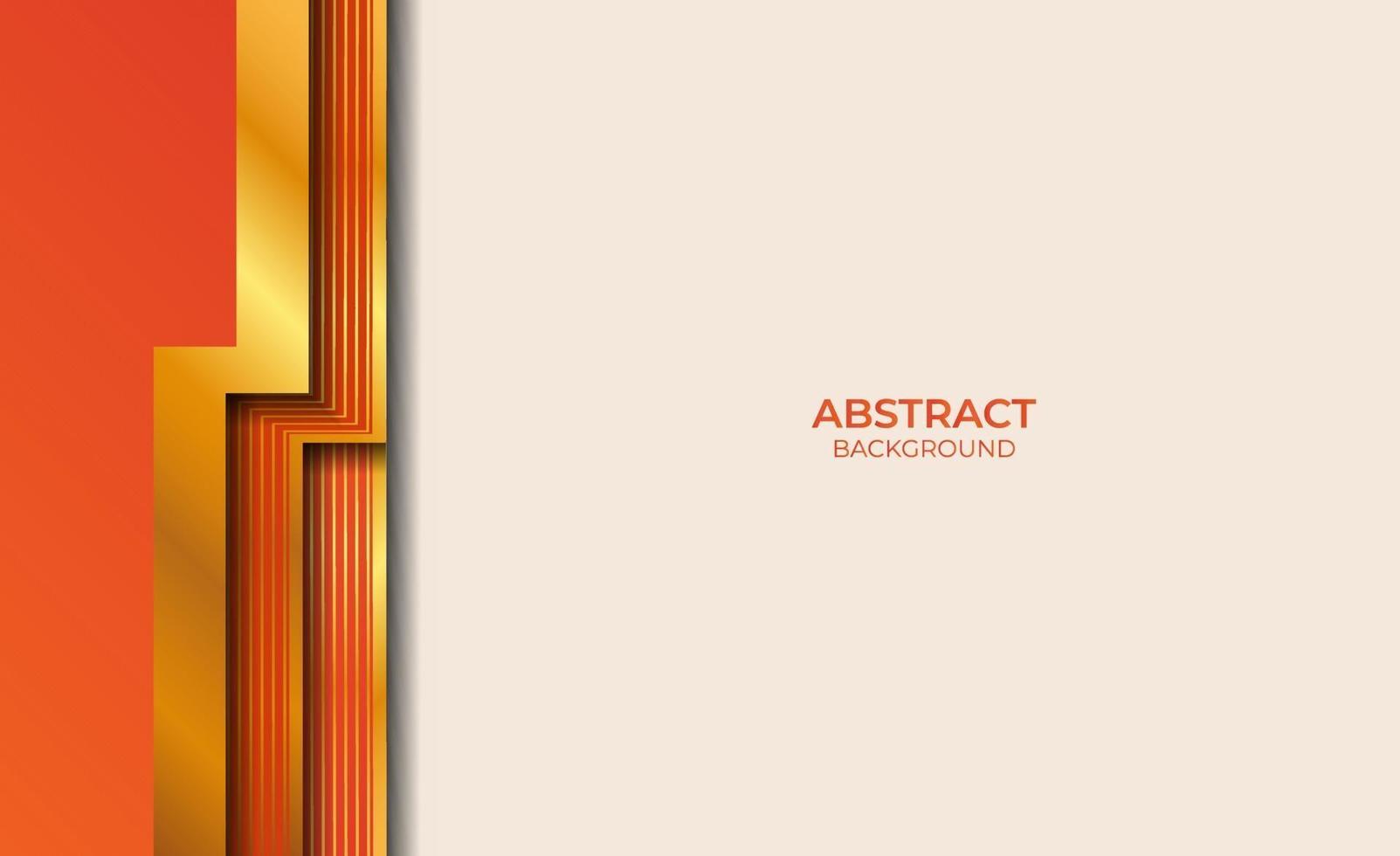 abstrakt stil guld och orange design vektor