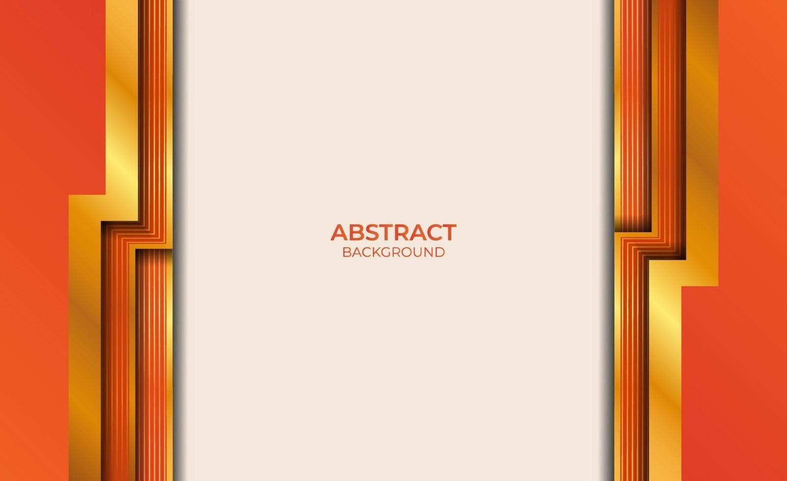 abstrakt stil guld och orange vektor