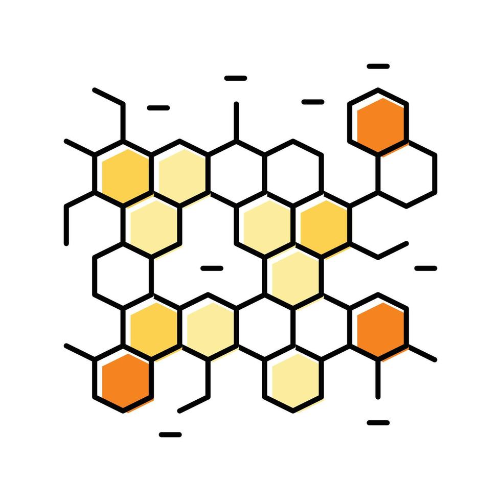 Mikrobiologie molekular Struktur Farbe Symbol Vektor Illustration