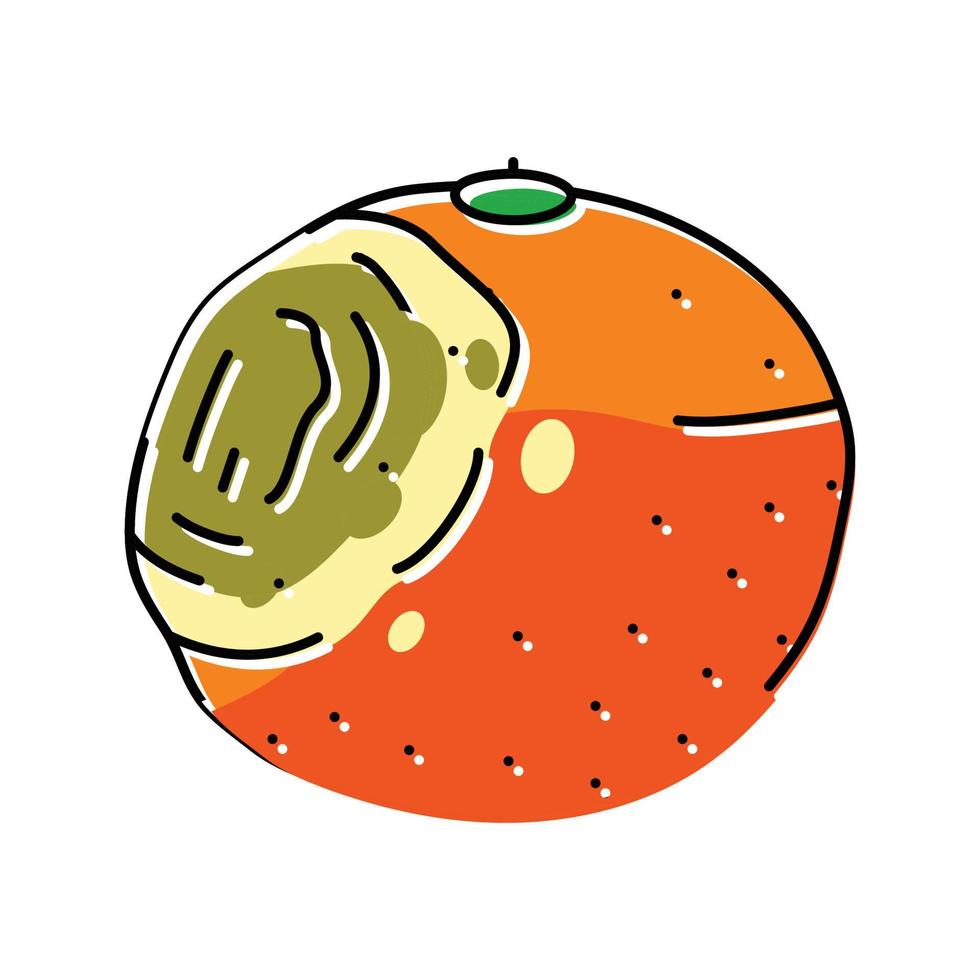 Orange verfault Essen Farbe Symbol Vektor Illustration