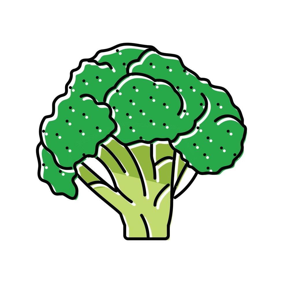 broccoli mat Färg ikon vektor illustration