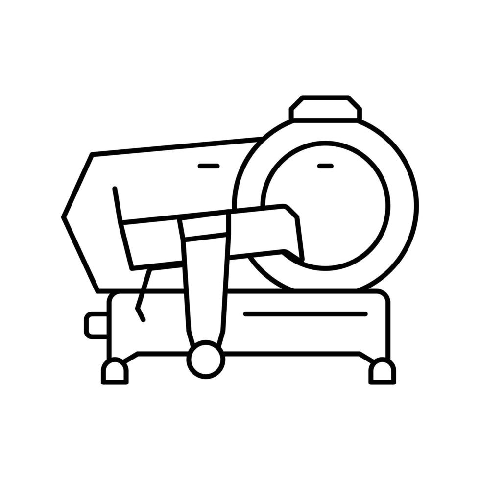 Fleisch Allesschneider Linie Symbol Vektor Illustration