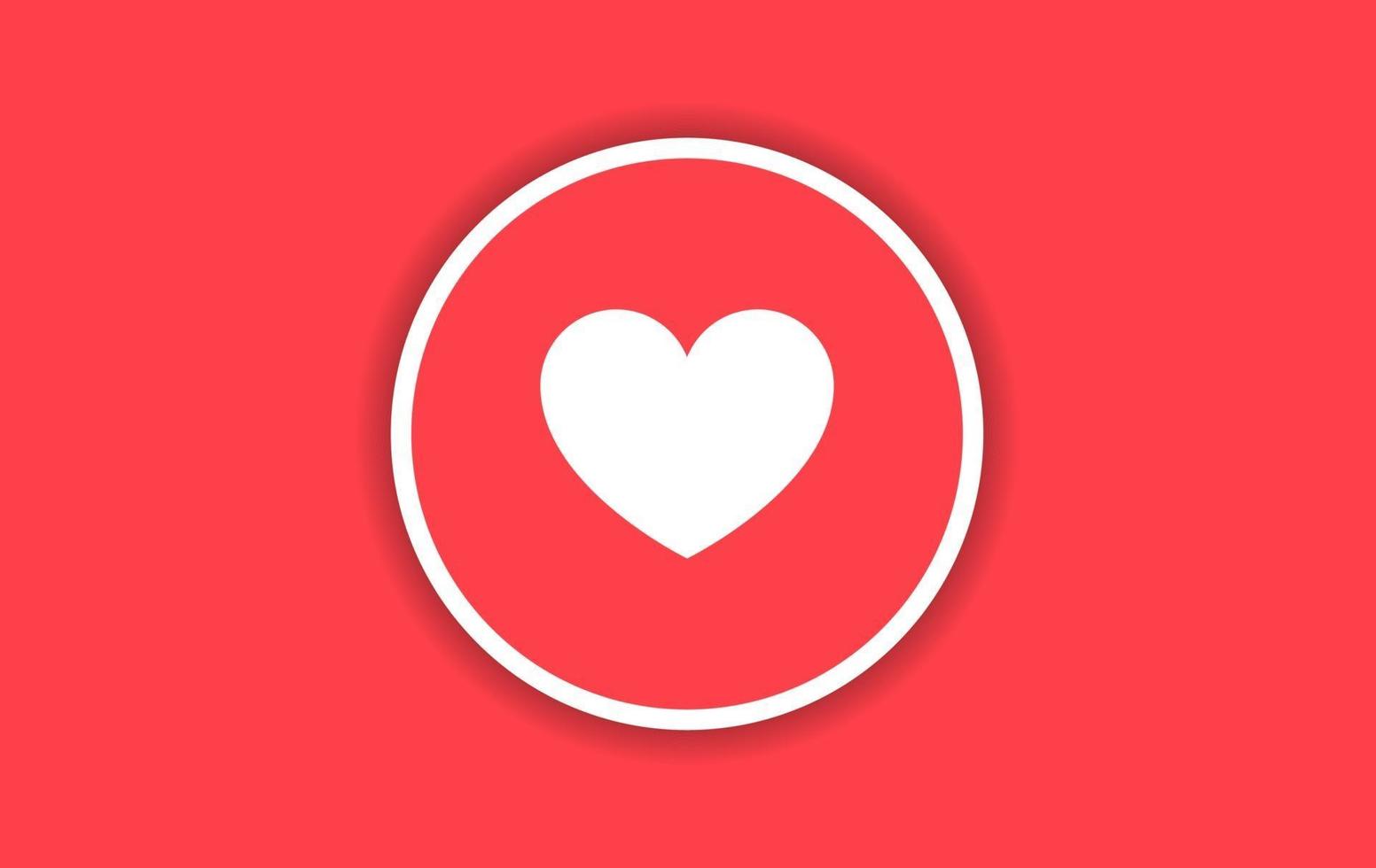 design ikon kärlek med röd vektor bakgrund