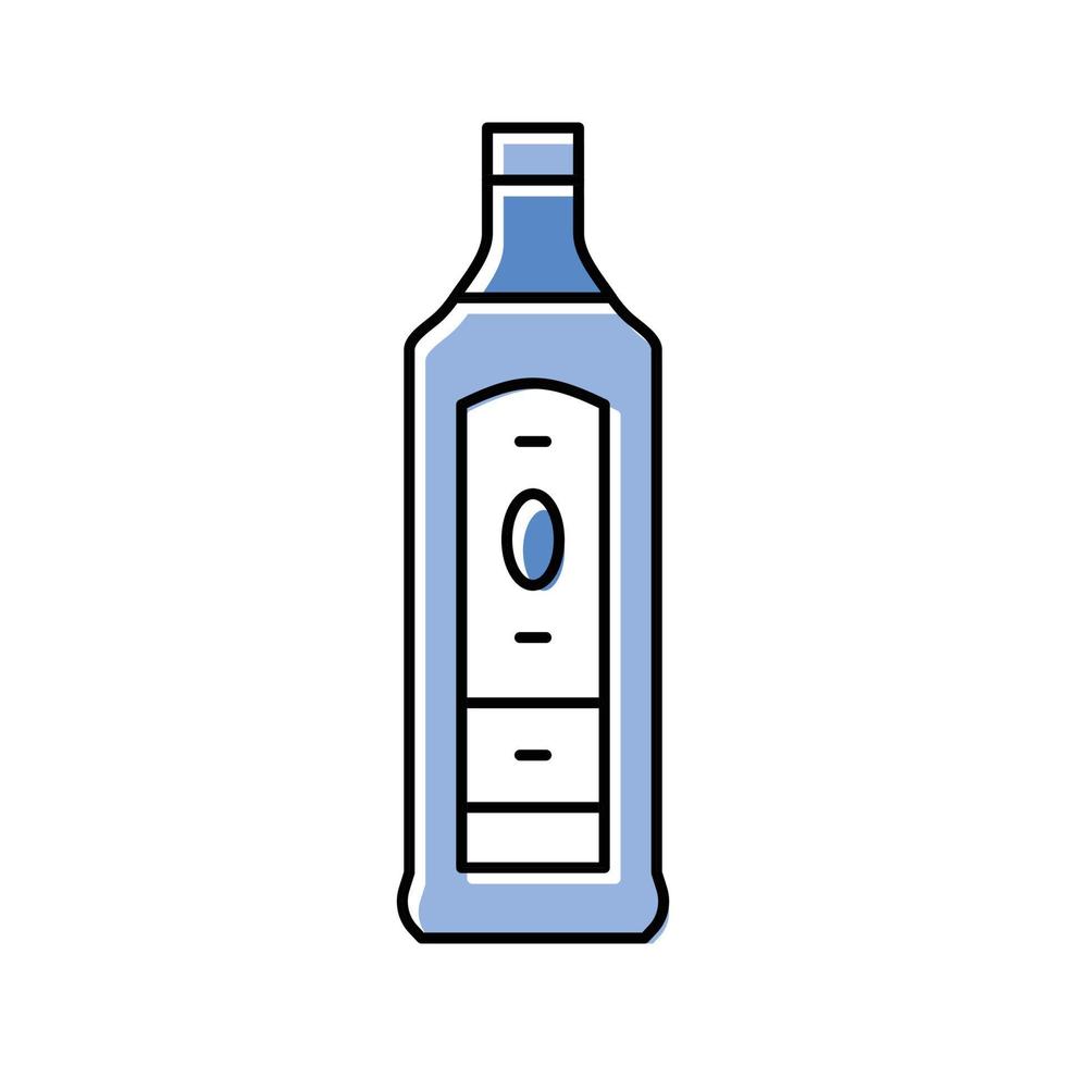 Gin Glas Flasche Farbe Symbol Vektor Illustration