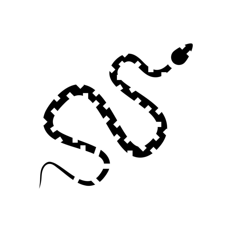 orm i Zoo glyf ikon vektor illustration