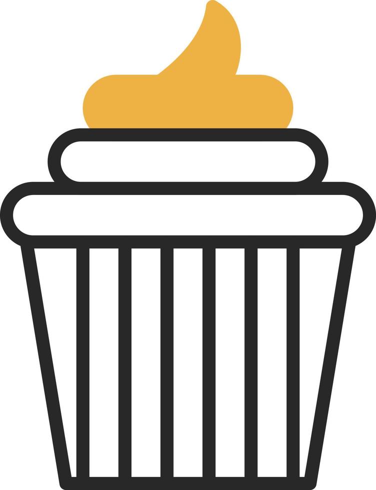 Hochzeits-Cupcake-Vektor-Icon-Design vektor
