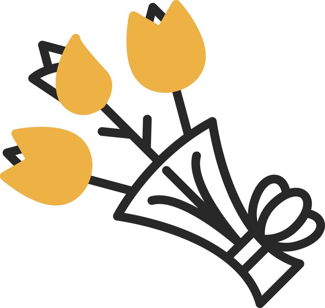 Blumenstrauß-Vektor-Icon-Design vektor