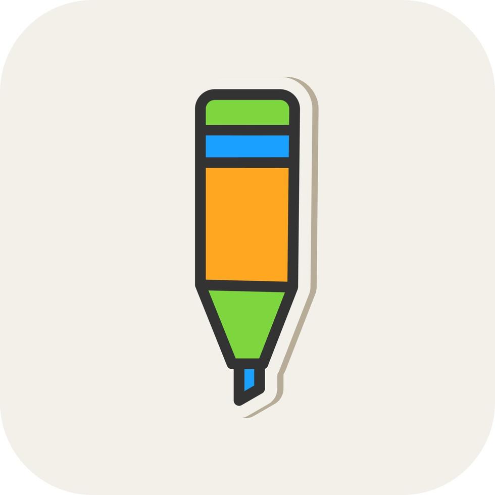 Textmarker-Vektor-Icon-Design vektor