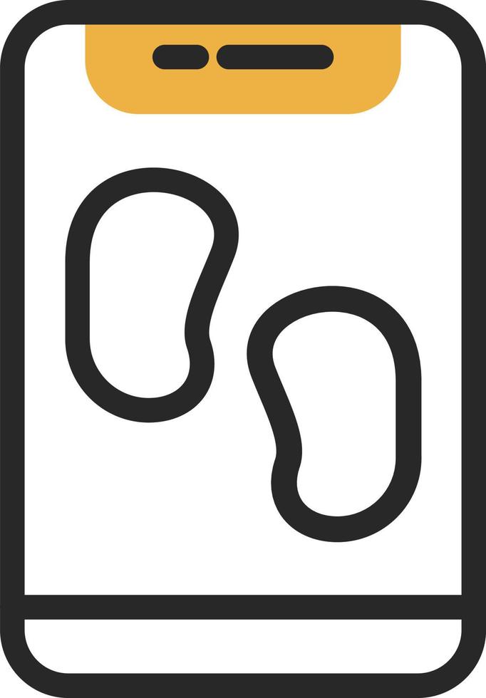 Schrittzähler-Vektor-Icon-Design vektor