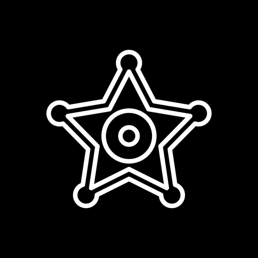 Sheriff-Abzeichen-Vektor-Icon-Design vektor