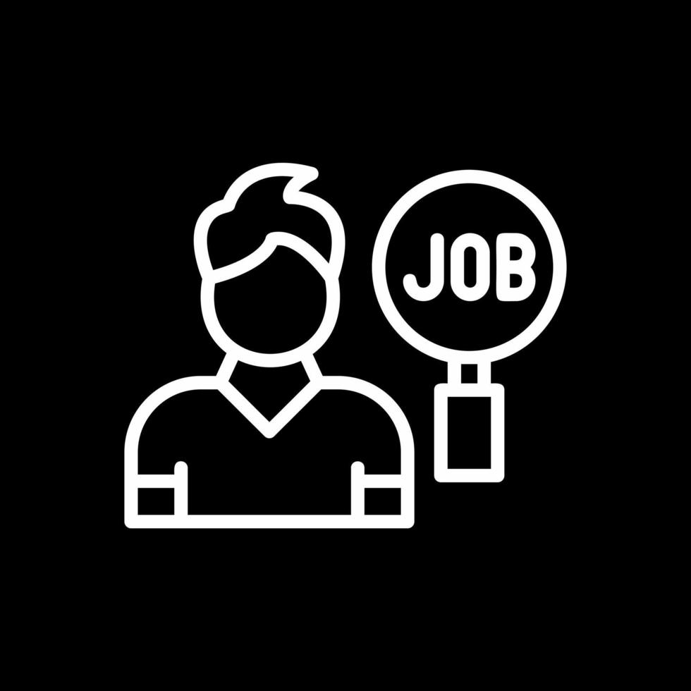 Jobsuche-Vektor-Icon-Design vektor