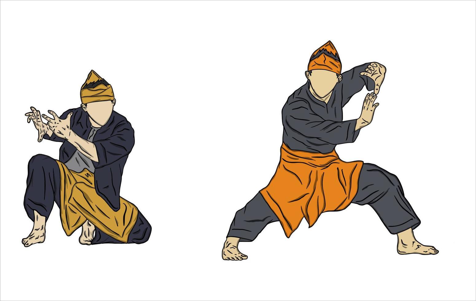 pencak silat illustrationsvektor vektor