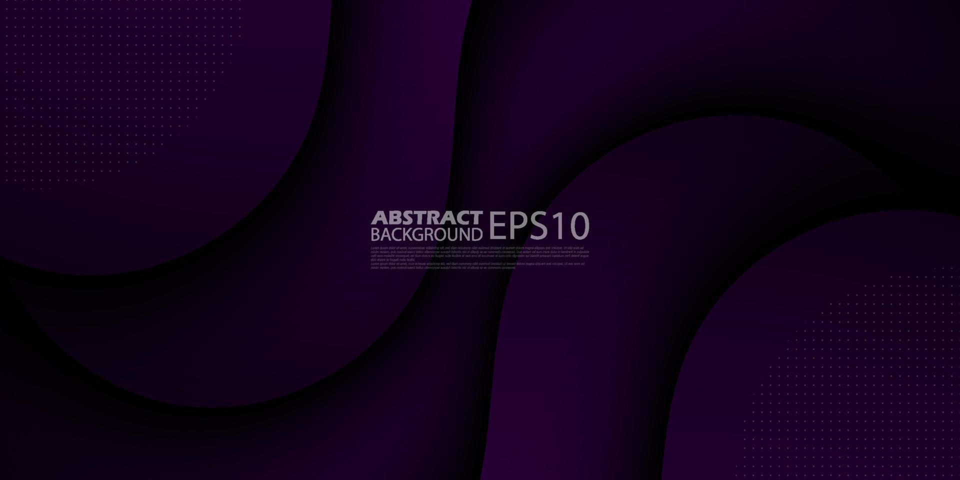 Luxus Welle dunkel lila abstrakt Hintergrund mit Schatten und schwarz Gradient Farbe auf Hintergrund. eps10 Vektor