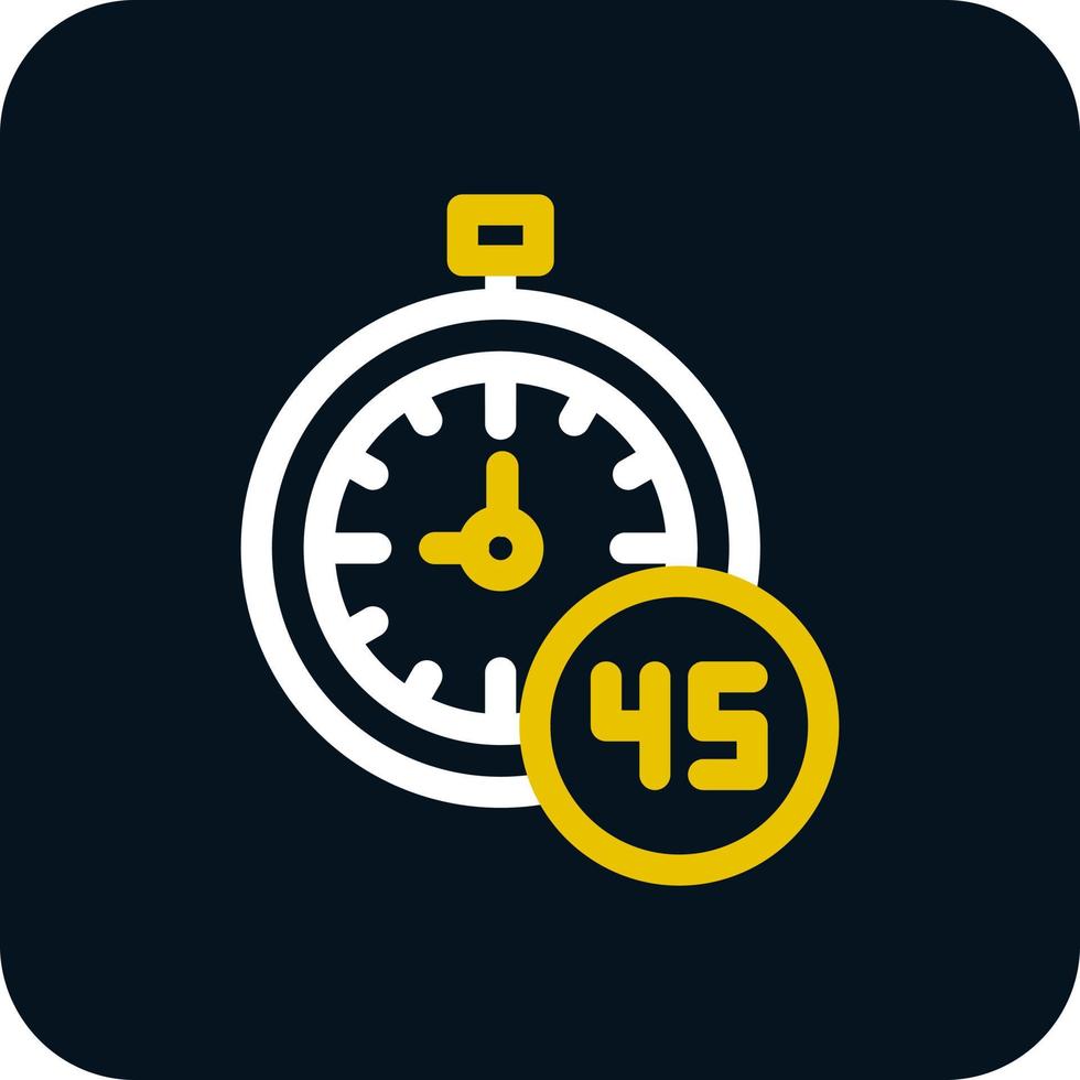 45 Minuten Vektor-Icon-Design vektor