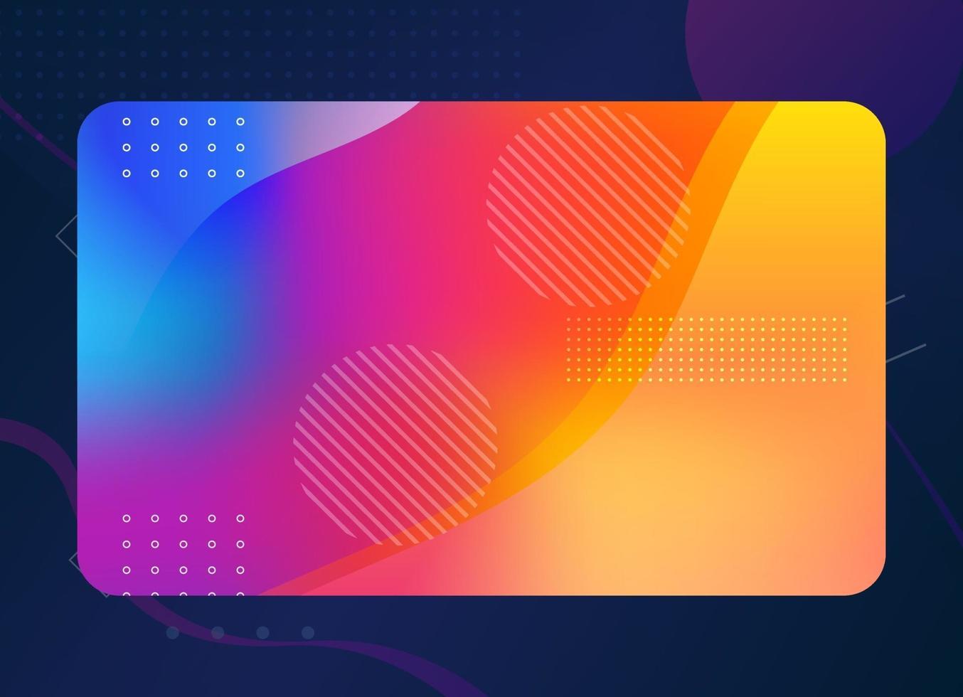 Hintergrund der modernen geometrischen Visitenkartenschablone mit bunten Farben vektor