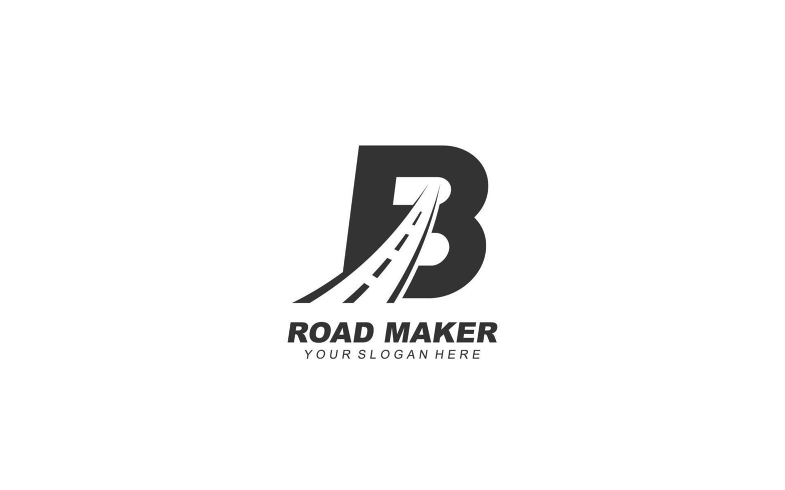 b Asphalt Logo Design Inspiration. Vektor Brief Vorlage Design zum Marke.